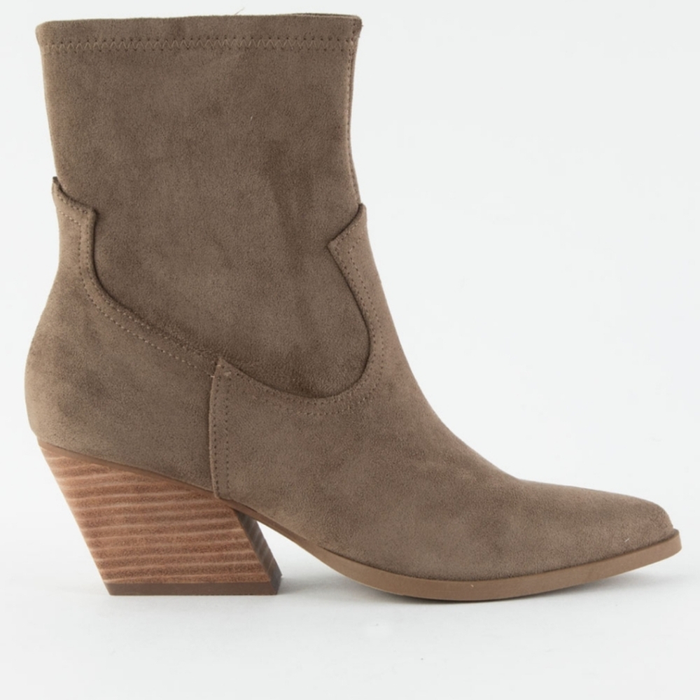 Dolce Vita Taupe Suede Ankle Boots